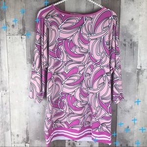 Michael Kors Pink & white tunic size small
